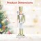 32.5" Large Metal Christmas Nutcracker with Hidden Storage Holiday Decoration for Home or Porch